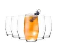 LAV 6x Clear 495ml Ella Highball Glasses - Tall Hi Ball Glass Water Gin Juice Cocktail Drinking Glassware Tumblers Set