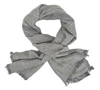 Ella Jonte Scarf shawl men Casual-style grey white striped cotton