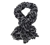 Ella Jonte Women's Lightweight Scarf Leopard Beige Grey or Brown Animal Print, gray, One size