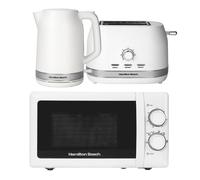 Ella Kettle, 2 Sliced Toaster & Microwave Set, by Hamilton Beach, White