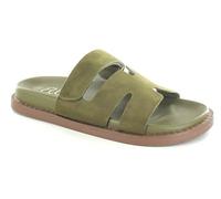 ella Ladies Comfort Slide Sandals, Adjustable Strap, Cut-Out Design, Available in Black, Tan, Rose Gold (Olive, UK Footwear Size System, Adult, Women, Numeric, Medium, 7)