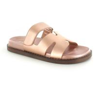 ella Ladies Comfort Slide Sandals, Adjustable Strap, Cut-Out Design, Available in Black, Tan, Rose Gold (Rose Gold, UK Footwear Size System, Adult, Women, Numeric, Medium, 7)