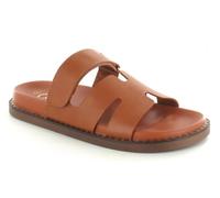 ella Ladies Comfort Slide Sandals, Adjustable Strap, Cut-Out Design, Available in Black, Tan, Rose Gold (Tan, UK Footwear Size System, Adult, Women, Numeric, Medium, 3)