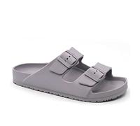 ella Ladies Double Buckle Slides (Grey, uk_footwear_size_system, adult, women, numeric, medium, numeric_3)