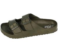 ella Ladies Double Buckle Slides Khaki UK 4