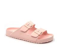 ella Ladies Double Buckle Slides (Pink, uk_footwear_size_system, adult, women, numeric, medium, numeric_8)