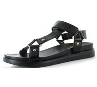 ella Ladies Sandals Chunky Strappy Casual Evening Stylish Comfort Gladiator Studded Fashion Shoes (Black, UK Footwear Size System, Adult, Women, Numeric, Medium, 8)