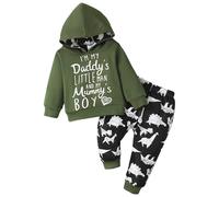 Ella Lust Baby Boy Clothes Set Outfits - Letter Printed Tops + Pants 2Pcs 3-24 month Tracksuit Boy Clothing (ArmyGreen,6M,1276Pr)