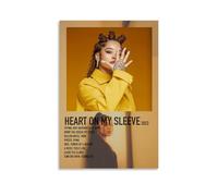 Ella Mai Heart On My Sleeve Canvas Wall Art Home Posters Are Suitable for Bedroom Dining Room And Living Room Beautiful Artwork Is A Great Gift for FriendsUnframe-style12x18inch(30x45cm)