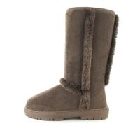 ella Mandy Luxury Boots Faux Fur Lined Pull On Design Outdoor Gripped Sole (Mocca, 8, UK Footwear Size System, Adult, Women, Numeric, Medium, 8)
