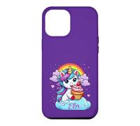 Ella Name Purple Personalized Unicorn With Cupcake Case for iPhone 12 Pro Max