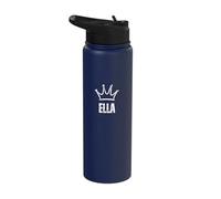 Ella Queen Crown - Custom First Name Birthday #1 Winner Stainless Steel Insulated Water Bottle