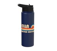 Ella Retro 70s 80s Sunset Stripe Stainless Steel Insulated Water Bottle
