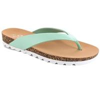 Ella Shoes Ladies Ella Sandals Toe Post Comfort Flip Flops Footbed Casual Stylish Chunky Contrast Sole Beach Holiday Summer Shoes (Mint, UK 5)