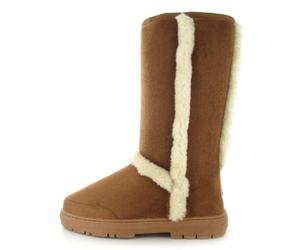 Ella Shoes "MANDY" Faux fur warm winter boots UK Sizes 3-8 (UK3/36, CHESTNUT)
