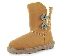 Ella Shoes "Rita Faux Fur Warm Winter Boots UK Sizes 3-8 (UK4/37, Chestnut)