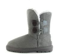 Ella Shoes "Rita Faux Fur Warm Winter Boots UK Sizes 3-8 (UK7/40, Grey)
