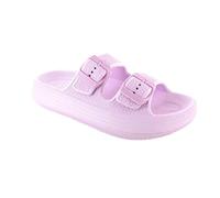 Ella Shoes Womens Cloud Pillow Sliders Slides EVA Comfort Summer Lightweight Non Slip Shower Beach Holiday Pool Sandals Slippers (Air Lilac), 7 UK