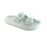 Ella Shoes Womens Cloud Pillow Sliders Slides EVA Comfort Summer Lightweight Non Slip Shower Beach Holiday Pool Sandals Slippers (Air Mint), 7 UK