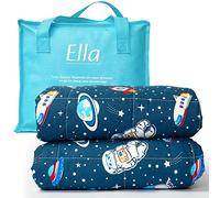 Ella Weighted Blanket Children 3.2 kg 100 x 150 cm - Therapy Blanket for Stress Relief & Anxiety Hypoallergenic Glass Beads Soft & Cooling Cotton Outer Layer for Children from 25-40 kg - Space