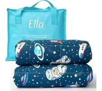 Ella Weighted Blanket for Children 3.2 kg, 100 x 150 cm - Therapy Blanket, for Stress Relief & Anxiety, Hypoallergenic Glass Beads, Soft & Cooling Cotton Outer Layer, for Children Weighing 25-40 kg