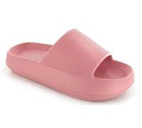 ella Womens Cloud Pillow Sliders Slides EVA Comfort Summer Lightweight Non Slip Shower Beach Holiday Pool Sandals Slippers (Pink, UK Footwear Size System, Adult, Women, Numeric, Medium, 3)