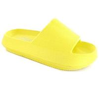 ella Womens Cloud Pillow Sliders Slides EVA Comfort Summer Lightweight Non Slip Shower Beach Holiday Pool Sandals Slippers (Yellow, UK Footwear Size System, Adult, Women, Numeric, Medium, 3)