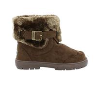 ella Women's Santa Fe Faux Sheepskin Look Fur Lined Warm Ankle Boots (UK 4, Brown)