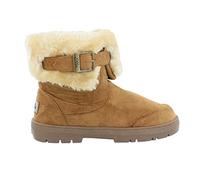 ella Women's Santa Fe Faux Sheepskin Look Fur Lined Warm Ankle Boots (UK 4, Chestnut)