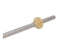 ELLANA threaded backlash 8mm Diameter Stainless Steel Trapezoidal Thread Rod With Brass Nut 500mm 600mm 800mm 1000mm T8 Lead Screw Rod screw trapezoidal (Color : 2mm pitch 2mm lead, Size : 650mm)