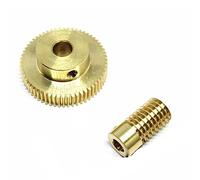 ELLANA transmission angle 0.3 Module Worm Gear Set 25T 35T 45T 55T 70T 80 Teeth Spur Gear Pinion 1:20 1:30 1:40 1:50 1:60 Worm Gear driver shaft (Size : 2MM Worm, Color : 40 Teeth+3mm worm rod)