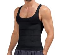Ellareese Shapewear Tank Top Tummy Control Shaper Waist Trainer Shirt Slimming Vest Compression Vests for Men UK Black