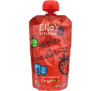Ella's Kitchen Apples + Strawberries Super Smooth Puree Stage 2 3.5 oz (99 g)