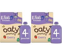 Ella's Kitchen Berry Oaty Smooshy 4 x 90g (Pack of 2)