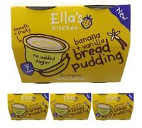 Ella's Kitchen Organic Banana and Vanilla Bread Pudding, 4 x 80g (Pack of 4)