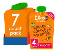 Ella's Kitchen Organic Carrot Apple and Parsnip 4+ Months, Pack of 7, 840g