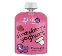 Ella's Kitchen Organic Greek Yoghurt and Strawberry, 90g strawberries