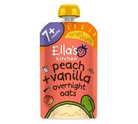 Ella's Kitchen Organic Peach And Vanilla Overnight Oats Baby Food Pouch 7+ Months 100g