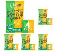 Ellas Kitchen Organic Peas and Sweetcorn Puff Pops Snacks 10 Months 4 x 9g