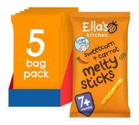 Ella's Kitchen Organic Sweetcorn & Carrot Melty Sticks 7+ Months, Pack of 5, 80g