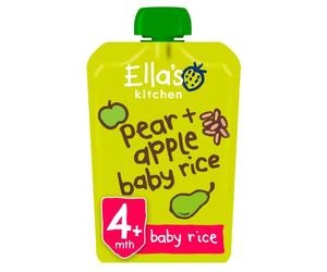 Ellas Kitchen S1 Baby Rice - Pear & Apple 120g X 9 (Pack of 9)