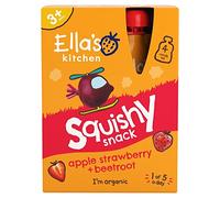 Ella's Kitchen Squishy Snack Apple Strawberry + Beetroot 3+ Years 4 x 100g