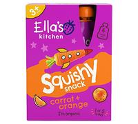 Ella's Kitchen Organic Carrot and Orange Kids Smoothie Snack Pouch 3+ Years 4x100g
