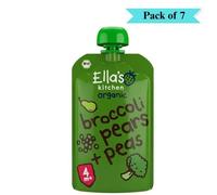 Ellas Kitchen Stage 1 Broccoli Pears & Peas - Pack of 7 (120g each)