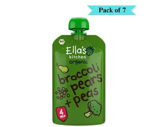 Ellas Kitchen Stage 1 Broccoli Pears & Peas - Pack of 7 (120g each)