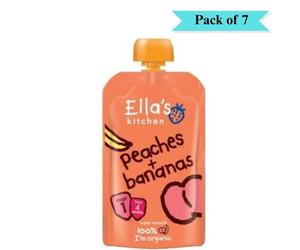 Ellas Kitchen Stage 1 Peaches & Bananas - Pack of 7 (120g each)