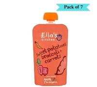 Ellas Kitchen Stage 1 Sweet Potato Broccoli & Carrots - Pack of 7 (120g each)