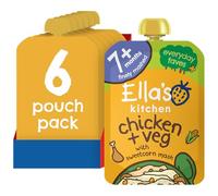 Ella's Kitchen Stage 2 from 7 Months Oh So Creamy Organic Chicken and Sweetcorn Mash with Herb Sprinkles 130 g (Pack of 6)