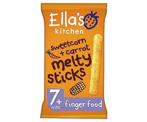Ella's Kitchen Sweetcorn and Carrot Melty Sticks from 7 Months, 16g