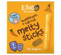 Ella's Kitchen Sweetcorn & Carrot Melty Sticks 7+ Months 4 x 6g